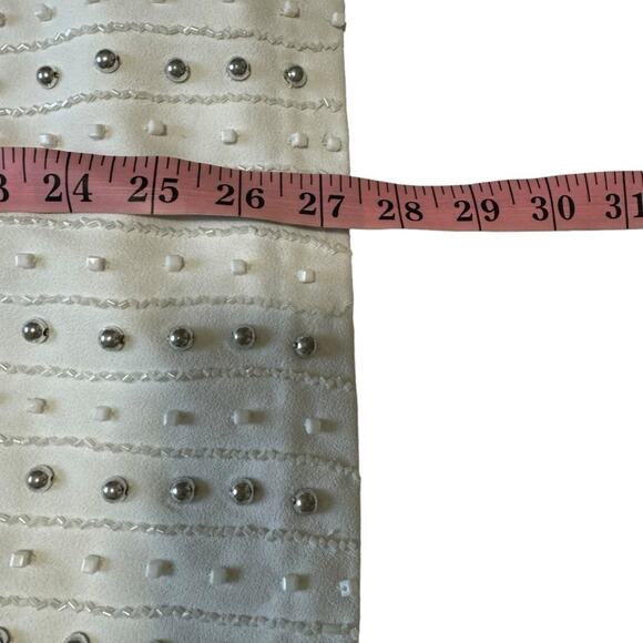 Aidan Mattox White Strapless Studded Mini Dress - Picture 8 of 8